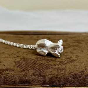 Oferta de Verano: Collar con Colgante de Conejo Personalizable, Hecho a Mano, en Plata de Ley 925, Joyería Fina - Product Image 3