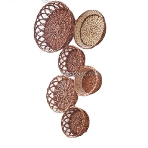 ตะกร้าหวายสานจากหญ้าทะเลตะกร้าตกแต่งผนังของขวัญตกแต่งผนังสำหรับตกแต่งบ้าน - Product Image 1