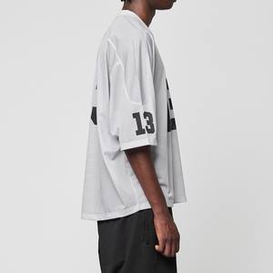 Maillot de football américain respirant en maille, coupe oversize et carrée, personnalisable avec numéro, 100 % polyester, OEM pour la mode streetwear - Product Image 6