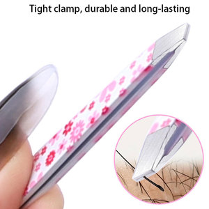 Pinzas para Cejas con Punta Inclinada y Estampado Floral, Pinzas para Pestañas con Logotipo Personalizado, Venta Directa de Fábrica - Product Image 5