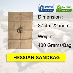 Sacs de sable en jute de 95 x 56 cm, 480 g, pour la prévention des inondations, 100 % biodégradables, sacs de sable en toile de jute, vente en gros Goodman Global Bangladesh - Product Image 2