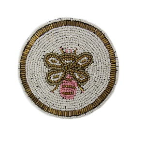 Nouveautés : Sous-verres perlés, nouveaux designs, sous-verres perlés faits à la main en Inde, tapis décoratifs pour boissons - Product Image 1