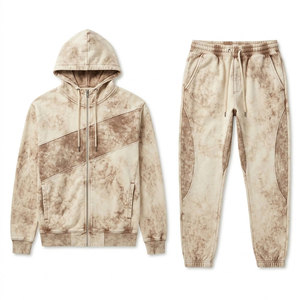 Conjunto Deportivo para Hombre con Estilo, Chaqueta con Capucha y Cierre Completo, Pantalones Jogger a Juego, Ropa Casual Moderna de Estilo Urbano - Product Image 1
