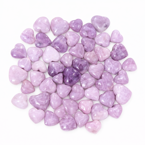 Chakralume - Cristal de Kunzita Rosa Natural Tallado en Forma de Corazón, Piedra Curativa Pulida para Reiki, Meditación, Decoración Energética, Venta al por Mayor - Product Image 1