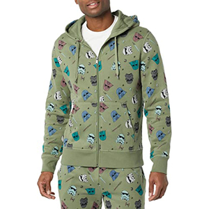 Sweat-shirt à capuche pour homme OEM, logo personnalisé, sweat-shirt à fermeture éclair, vente en gros, streetwear - Product Image 2