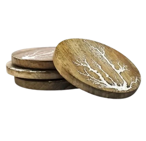 Posavasos de madera con patrón de relámpago Natural de lujo, accesorios de mesa de madera y piedra más vendidos, precio al por mayor, posavasos de cocina - Product Image 3