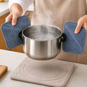 Porte-ustensiles en coton 100% résistant à la chaleur, exportateur en Inde, porte-ustensiles de cuisine en coton à prix abordable. - Product Image 2