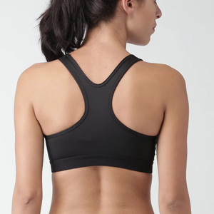 Sujetador deportivo para mujer, negro, estilo racerback, top corto con espalda abierta, ropa deportiva, diseño personalizado, proveedor mayorista OEM ODM - Product Image 4