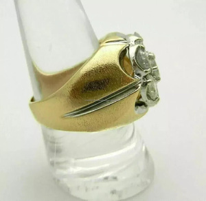 Real Moissanite Cluster Wedding <b>Ring</b> for <b>Men</b> & Women Gold Plated 925 Silver Engagement Promise <b>Ring</b> Unique Gifts Proposal <b>ring</b> - Product Image 3