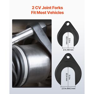 5/8 In-18 Inner CV Axle <b>Puller</b> <b>Tool</b> Set 2-Inch 2.5-Inch CV Joint Fork Adapter for Auto Repair Slide Hammer Inner CV Joint <b>Tool</b> - Product Image 3