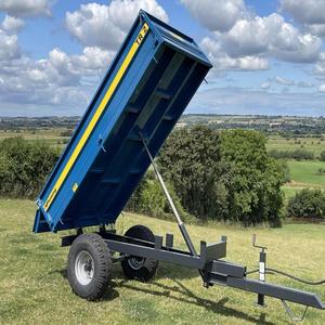 Remorque basculante hydraulique à double essieu de 2 tonnes pour tracteur, système d'engrenages haute efficacité, livraison rapide - Product Image 3