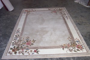 Alfombra Aubusson de Lana Hecha a Mano de Lujo – Alfombra Tradicional de Estilo Francés Hecha en India - Product Image 3