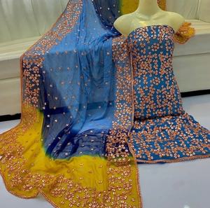 2022 Venta caliente pakistaní indio gasa Gota trabajo bordado Formal traje de boda Salwar fiesta ocasiones especiales modelo elegante - Product Image 6