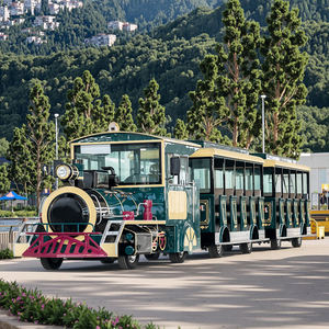 <span class=keywords><strong>Tren</strong></span> de Diversión sin Rieles de Acero de 42 Asientos, Eléctrico, a Batería, para Exteriores, Turístico, Fabricante de Autobuses y Trenes - Product Image 1