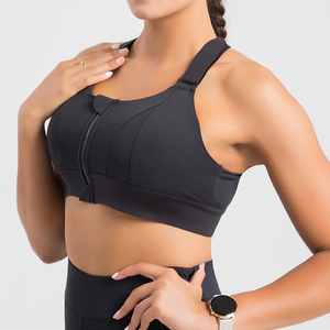 High Stretchable Seamless Breathable Women's Yoga Gym Sports Bra Racer <b>Back</b> Four-Way Stretch High Support Athletic Workout - Product Image 4
