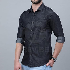 เสื้อเชิ้ตยีนส์ผ้าฝ้าย 100% ระบายอากาศดี ทันสมัย สวมใส่สบาย แบบลำลอง ติดกระดุมด้านหน้า แฟชั่นสำหรับผู้ชาย - Product Image 3