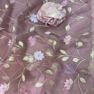 ผ้าไหมชีฟองสไตล์อินเดียบอลลีวูดสุดหรูหรา ขายดีที่สุด ผ้าลายพิเศษสำหรับงานปาร์ตี้ แฟชั่นนำเข้า ล่าสุด สำหรับผู้หญิง - Product Image 1