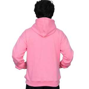 Sweat-shirt à capuche et pull-over 100 % coton pour homme, rose, coupe décontractée, streetwear décontracté, vêtements confortables et tendance - Product Image 3