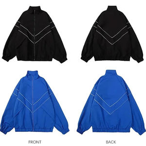 Chaqueta Cortavientos Deportiva Personalizada con Cuello Alto, Cierre de Cremallera, Ligera, Reflectante, Servicio OEM - Product Image 4