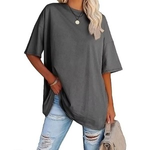 Vente en gros B2B : T-shirts d'été respirants pour femmes, 100% coton, personnalisables, style streetwear, OEM, vierges, à manches courtes, en vrac - Product Image 3