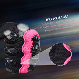 Gants de moto pour hommes en cuir, antidérapants, confortables, durables, équipement de protection pour les mains, gants de moto pour hommes - Product Image 4