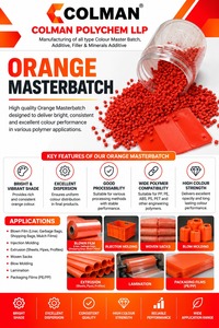 Granulés de masterbatch couleur orange les plus vendus pour la fabrication de films plastiques, le moulage par injection et les applications industrielles - Product Image 4