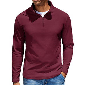 Sweat-shirt décontracté pour homme à col zippé, en mélange de coton doux, pull demi-zippé, confortable pour tous les jours, design moderne et élégant - Product Image 2