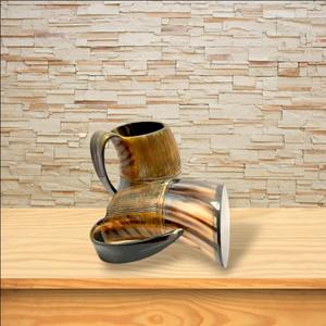 Taza de Cuerno Tradicional Ecológica en Oferta, de Gran Capacidad, para Decoración de Bar en Casa, Utensilio de Cocina Rústico Coleccionable - Product Image 3
