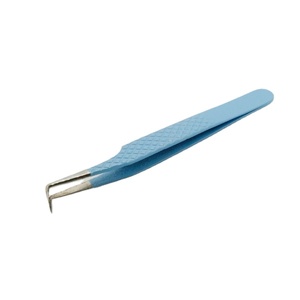 Outil de maquillage professionnel pince à cils pince à épiler en acier inoxydable pince à épiler d'extension de faux cils étiquette privée pince à cils personnalisée - Product Image 1