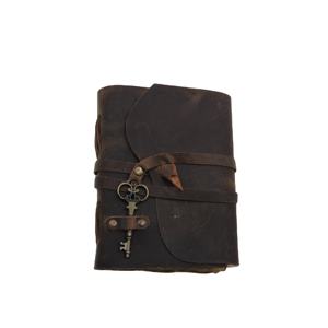 Journal de voyage en cuir avec fermeture à clé antique marron vintage personnalisé avec du papier de bord de plage recyclable fait à la main pour cadeau - Product Image 5