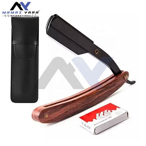 Best Premium Men's Straight Razor with Wood Handle Classical Design for Perfect Shave Barber <b>Swing</b> Lock Razors - Product Image 4