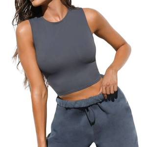 Fabricante Directo al por Mayor, Camiseta sin Mangas para Mujer, Algodón Premium, Ligera, Informal, a la Moda, OEM - Product Image 2