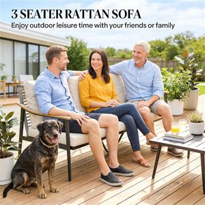 Divano da Giardino Doppio Color Kaki, Arredamento da Esterno di Alta Qualità - Product Image 2