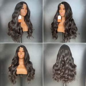 Peluca Vietnamita en Oferta, Ondulada, Color Negro Natural, Cierre Frontal de Encaje, Encaje Suizo, 200% de Densidad, Puntas Completas, Sedosa y Suave - Product Image 4