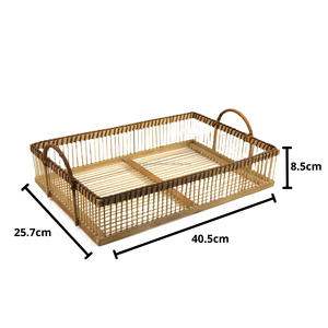 ถาดไม้ไผ่ขนาดกะทัดรัดและสะดวกสบายสำหรับจัดเก็บสิ่งของในครัวเรือน - Product Image 1