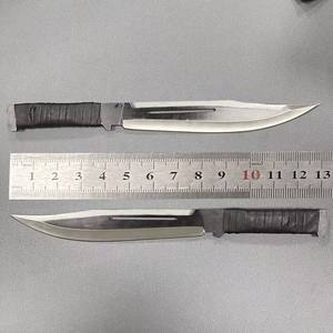 Couteau de chasse de qualité industrielle avec lame en acier inoxydable de type pied de mouton, lame fixe, manche en cuir, épaisseur de 0,5 mm - Product Image 4