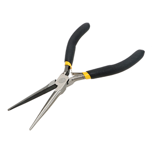 Alicates de punta plana de precisión de 8 pulgadas para bricolaje, con mandíbula lisa y cabeza extendida, diseño de pico de pato, herramientas manuales para doblar, sujetar y trabajar con joyería y acero. - Product Image 3