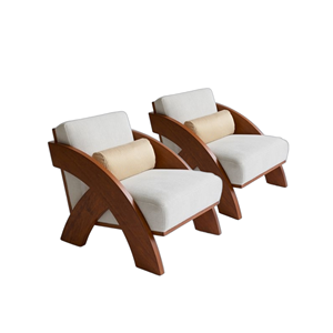 Canapé 1 place en bois massif à prix de gros, design moderne pour mobilier de jardin extérieur, idéal pour la fabrication de villas - Product Image 3