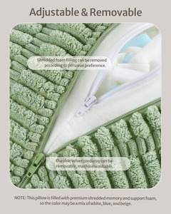 TERRALOOM GLOBAL High Quality Memory Foam Summer Cooling Fabric Removable Washable Flame Retardant Anti-Dust <b>Reading</b> Bed <b>Pillow</b> - Product Image 6