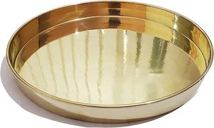 Premium Quality Classic Eco-Friendly Brass Thali Set Glass Cups Spoon Customized Water <b>Bottle</b> <b>Cleaning</b> <b>Brush</b> Home Outdoor India - Product Image 6