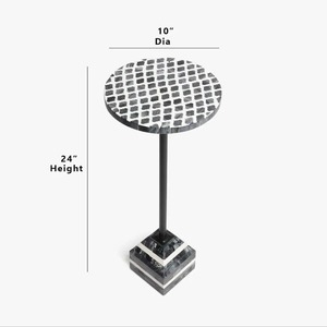 Mesa de centro decorativa con acabado de resina de alta calidad y superficie redondeada para el hogar, mueble para hotel. - Product Image 3