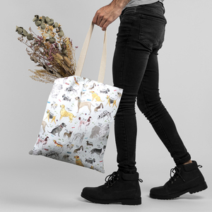 100% OEM Quick Dry Shopping Cotton Tote <b>Bags</b> Eye Catching Printed Design Export Quality From India.. - Product Image 5