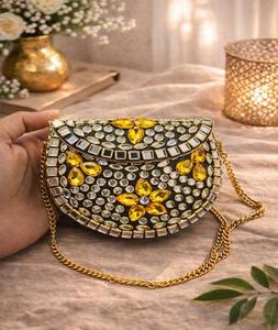 Sacs à main en PU de style indien mosaïque, bohème, de luxe, pour soirée, sacs à main faits à la main pour femmes, pour mariage - Product Image 3