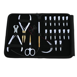 Nuevo Set de Herramientas para Extensiones de Cabello Blanco: Alicates de Microperlas, Cortador de Queratina, Herramienta de Bucle, Clips de Seccionamiento y Tijeras para Hilos - Product Image 1