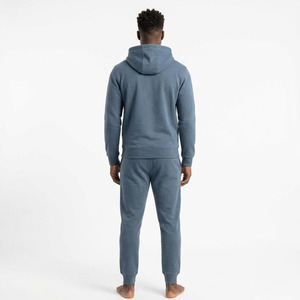 Hawk Eye Sports <b>Men's</b> Slim Fabric Fleece 300g Winter <b>Pullover</b> Hoodie Full-Length Button-Up Tracksuit Set Breathable - Product Image 2