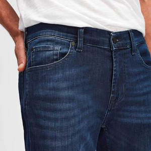 High Quality High Street Denim <b>Jeans</b> Wholesale Loose Fit Custom Logo <b>Elastic</b> <b>Waist</b> Straight Leg for Men - Product Image 5