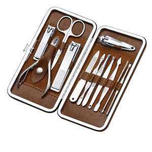 Kit de manucure et pédicure professionnel de luxe en acier inoxydable et cuir PU, coupe-ongles pour les orteils et les doigts, ensemble de pédicure - Product Image 3