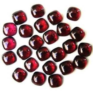 Garnet rouge naturel de Hyderabad, cabochon à dos plat, calibré, pierre précieuse en vrac pour la fabrication de bijoux, lot en gros, qualité supérieure - Product Image 1