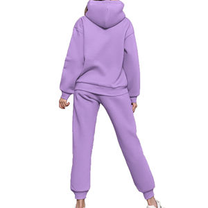 Ensemble de survêtement pour femme tendance, 2 pièces, style streetwear, personnalisable, en molleton French Terry, coupe oversize - Product Image 2