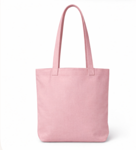 Bolsa de Mano de Lona Rosa con Logotipo Personalizado, Diseño Floral Bordado, Asa Larga, Tamaño Mediano, para Uso Diario y Compras - Product Image 2